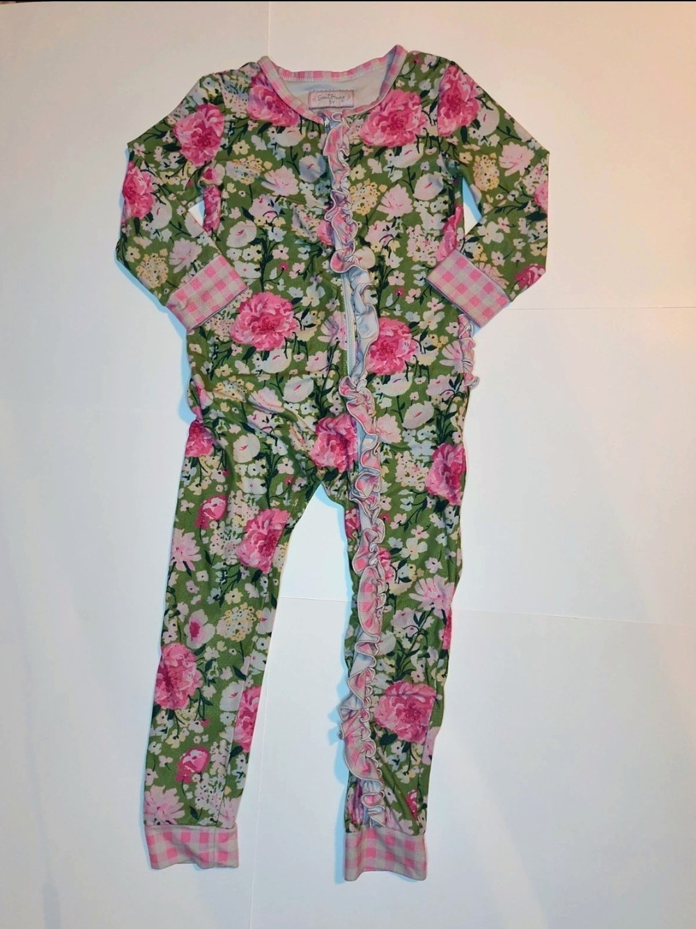 SweetHoney • Girls 5Y • Floral Ruffle Pajama Sleeper